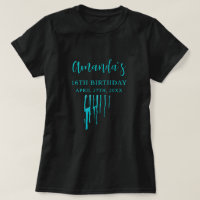Glitter Chic Teal Drips Doce 16 Aniversário