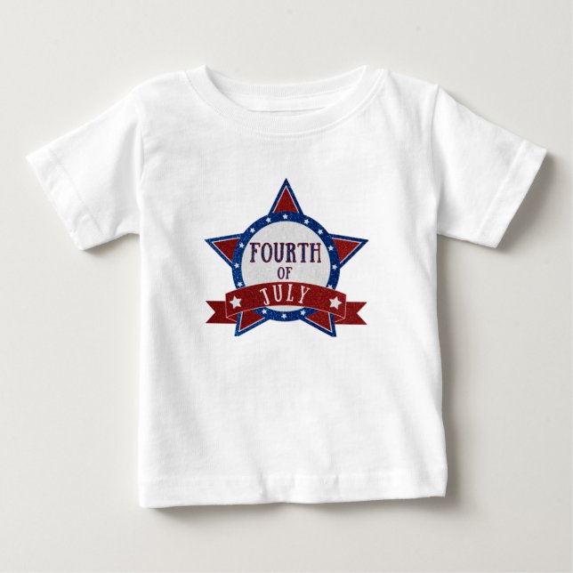 Camiseta Glitter do Dia da Independência (Frente)