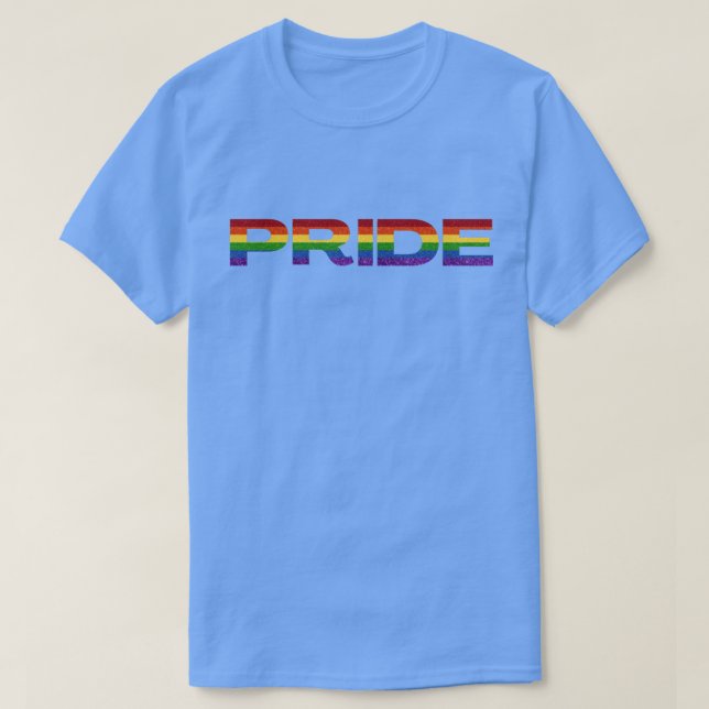 Camiseta Glitter do Orgulho Arco-Íris LGBT (Frente do Design)