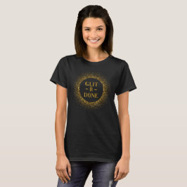 Camiseta Glitter Dourado feminino "Glit-R - Feito