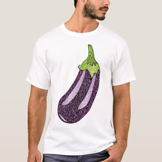 Camiseta Glitter EggPlant (Frente)