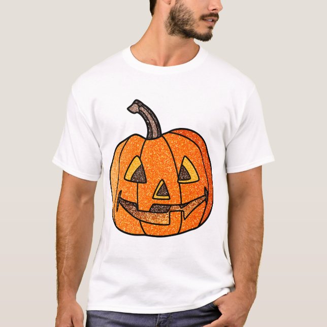 Camiseta Glitter Jack O'Lantern (Frente)