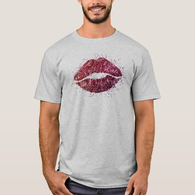 Camiseta Glitter Red Lips (Frente)