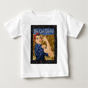 Camiseta glitter rosie, o rivete