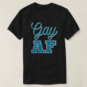 Camiseta Glitter Teal de gay AF