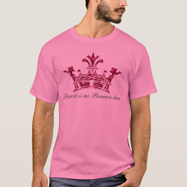 Camiseta glitterimage23, princesa é como a princesa faz (Frente)