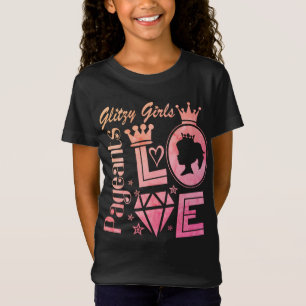Camiseta Glitzy Girls, Black, Pageant, Love