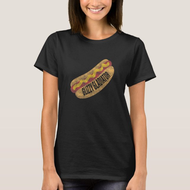 Camiseta Glizzy Gladiator Funny Hotdog (Frente)