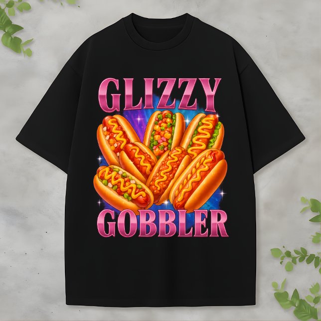 Camiseta Glizzy Gobbler Bootleg Funny Hot Dog Foodcore Rap (Criador carregado)
