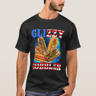 Camiseta Glizzy Gobbler Engraçado Hotdog 4 De Julho Bbq Pat