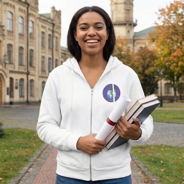 Camiseta Global Education Graduation Cap Earth Smart Planet (Criador carregado)
