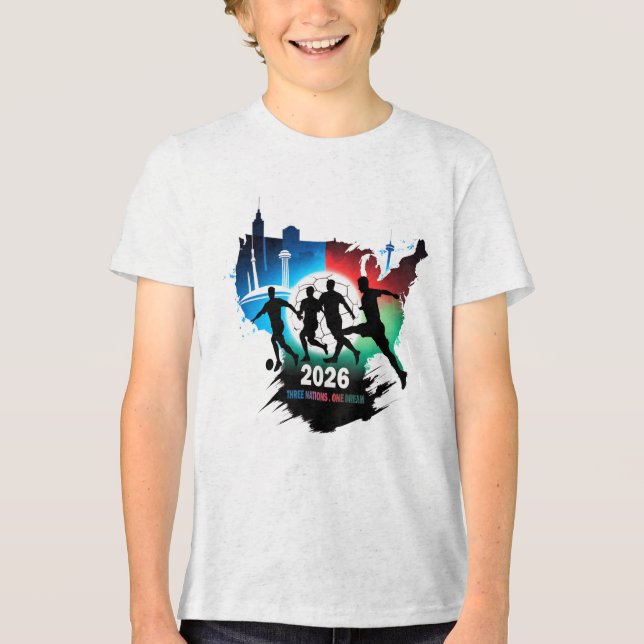 Camiseta Global Soccer 2026 Three Nations. One Dream.  (Frente)