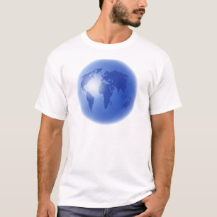 Camiseta Globo azul do mundo