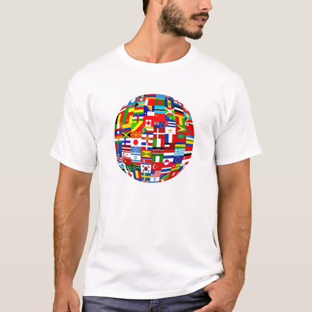 Camiseta Globo da bandeira (Frente)