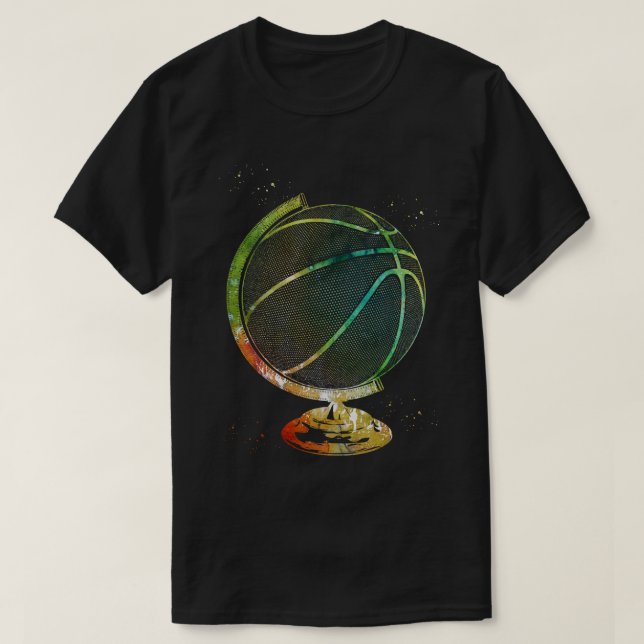Camiseta Globo de Basquete 2 (Frente do Design)