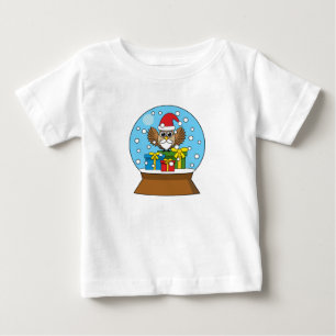 Camiseta Globo de Neve com Santa Claus Owl