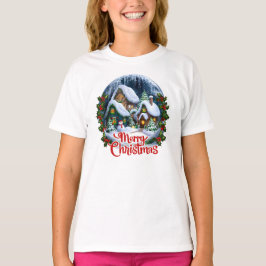 Camiseta Globo de Neve da Aldeia de Inverno Whimsso