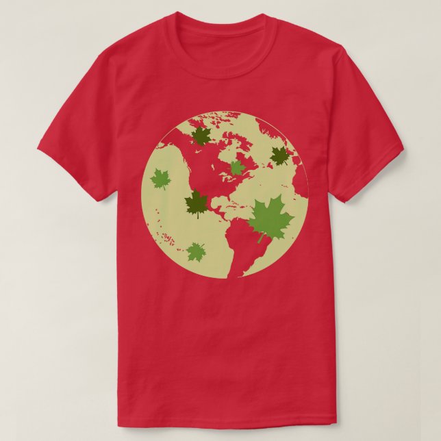 Camiseta Globo do Dia da Terra (Frente do Design)