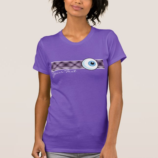 Camiseta Globo ocular; Roxo (Frente)