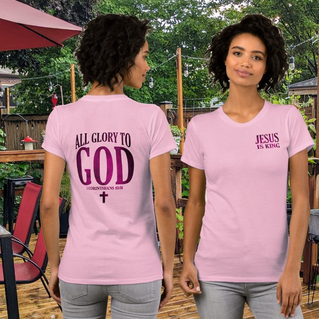 Camiseta Glória a Deus cristão (Criador carregado)