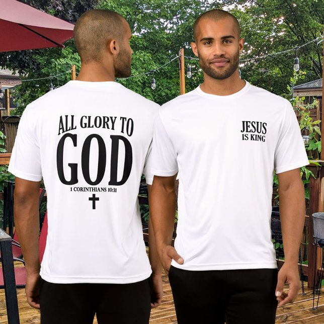 Camiseta Glória a Deus cristão (Criador carregado)