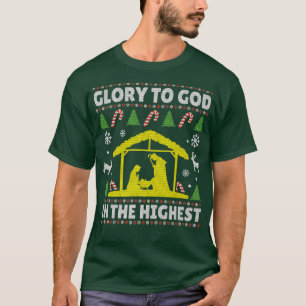 Camiseta Glória A Deus No Mais Alto Cristão Louco Cristão