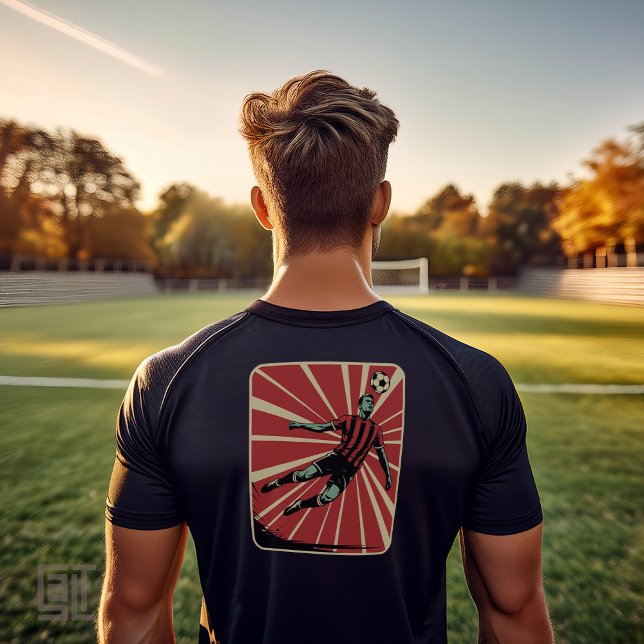 Camiseta Glória do Cabeceio de Futebol Retrô (Criador carregado)
