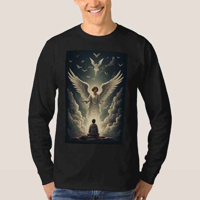 Camiseta Glorious Heavenly Angels Men's Long Sleeve Tee  (Frente)