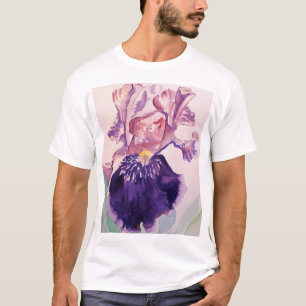 Camiseta Gloriouses Púrpura Iris Watercolor Painting