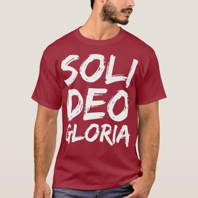 Camiseta Glory to God Alone Quote Reformation Gift Soli (Frente)