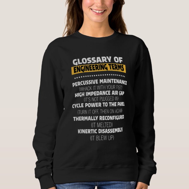 Camiseta Glossário De Termos De Engenharia (Frente)