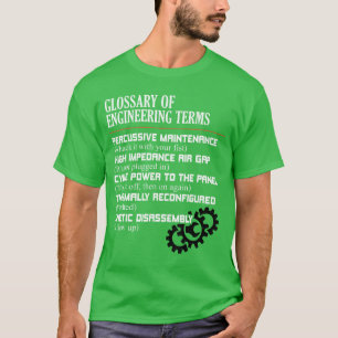 Camiseta Glossário De Termos De Engenharia Definição Engraç