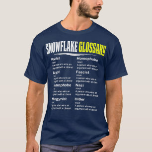 Camiseta Glossário do Floco de Neve, Design Motivo Engraçad