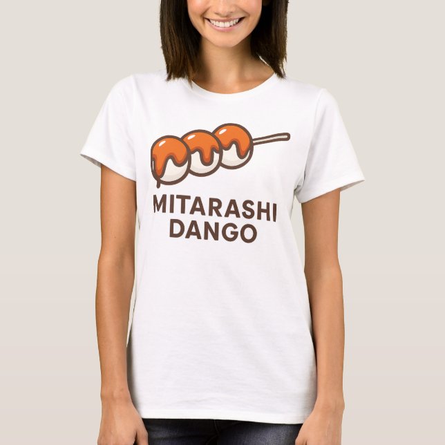 Camiseta Glossy Mitarashi Dango Ilustração (Frente)