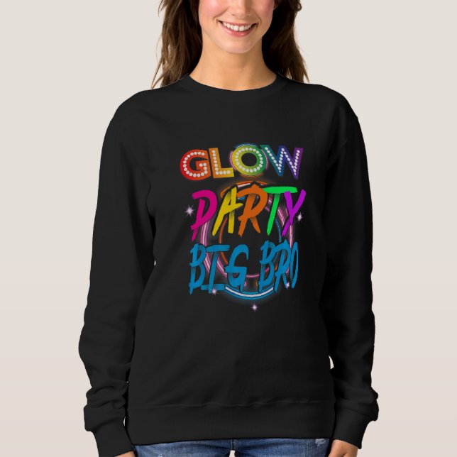 Camiseta Glow Party Big Bro Paint Efeito Splatch Parte Bril (Frente)