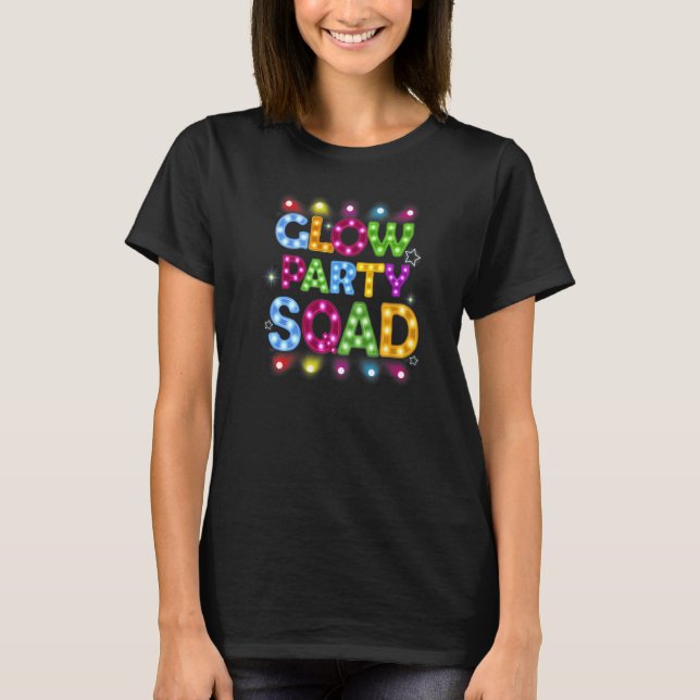 Camiseta Glow Party Squad Paint Splatter Effect Glow Party  (Frente)