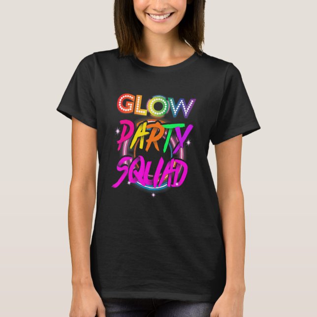 Camiseta Glow Party Squad Paint Splatter Effect Glow Party (Frente)