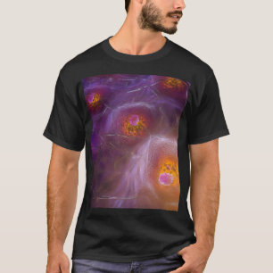 Camiseta Glowing Cellular Network Abstract Art