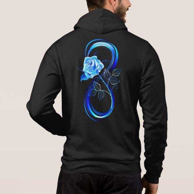Camiseta Glowing infinity with blue rose (Verso)