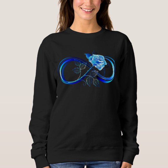 Camiseta Glowing infinity with blue rose (Frente)