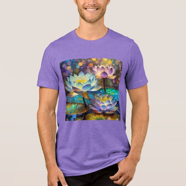 Camiseta Glowing Lotus Flowers Trio (Frente)