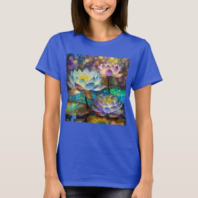 Camiseta Glowing Lotus Flowers Trio (Frente)