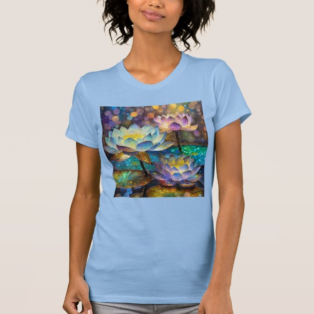 Camiseta Glowing Lotus Flowers Trio (Frente)