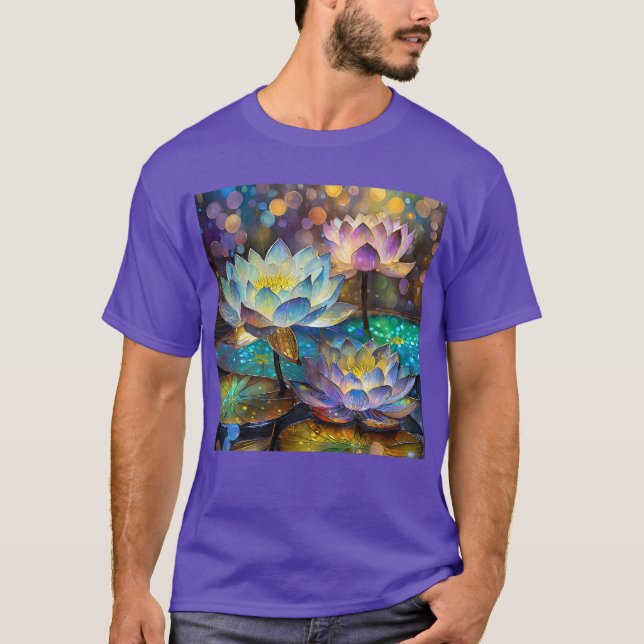 Camiseta Glowing Lotus Flowers Trio (Frente)
