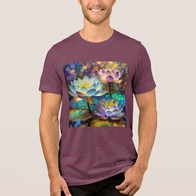 Camiseta Glowing Lotus Flowers Trio (Frente)