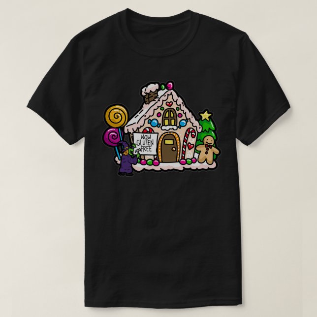 Camiseta GLUTEN FREITCH Gingerbird HOUSE Humor (Frente do Design)