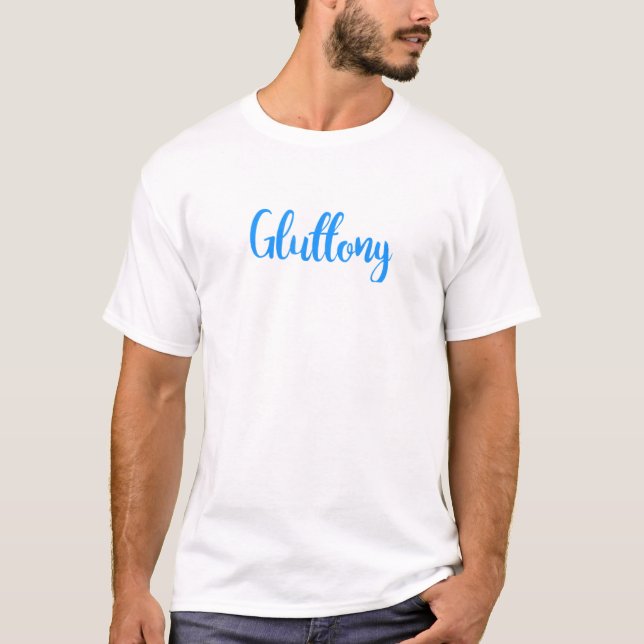 Camiseta Gluttony Seven Mortais Sins Correspondendo ao cust (Frente)
