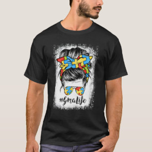 Camiseta Gma Life Coque Desgrenhado Bandana de Cabelo Óculo