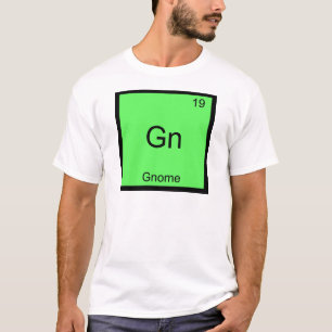 Camiseta Gn - Tabela Periódica de Química do Gnomo Símbolo