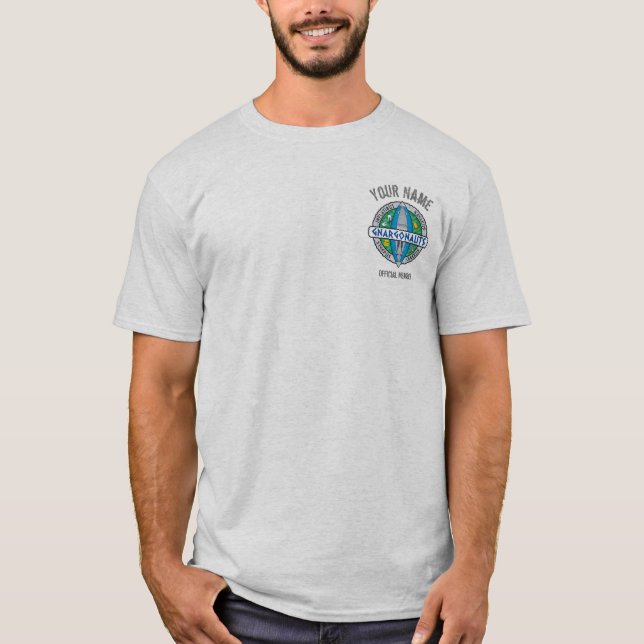 Camiseta Gnargonautas - Impressão traseiro com frente perso (Frente)